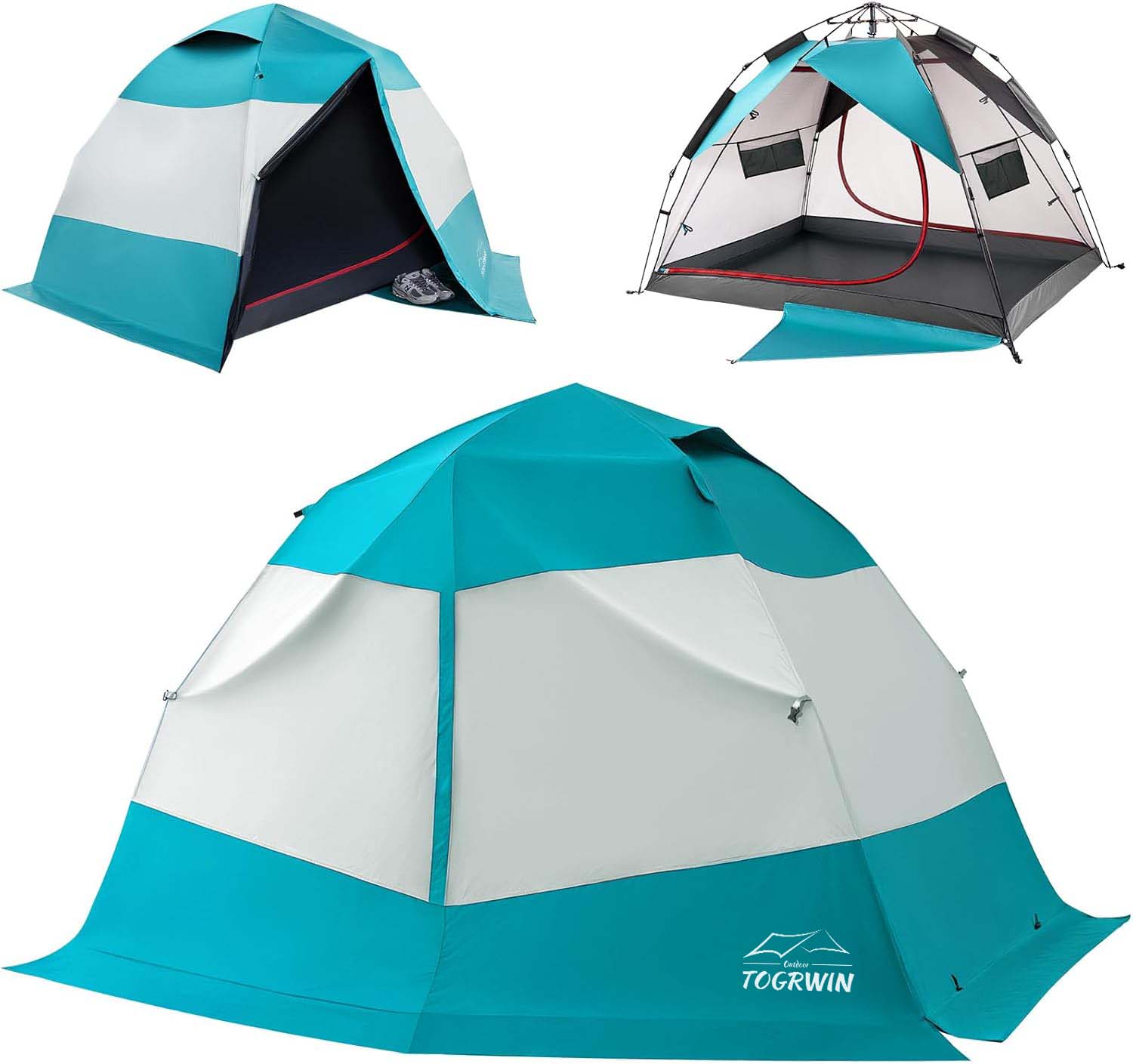Torgwin Camping Tent Tent 2 ບຸກຄົນ, ນ້ໍາ & blackout ຊັ້ນສອງ pop up tent ກາງແຈ້ງ